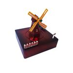 Casa si Gradina - Decoratiuni - Obiecte decorative - Accesorii decorative - Cutie muzicala, cu cheita, Circuit in jurul Moarei de vant cu cheita, Maro, 15 cm, YL2023 - Infinity.ro