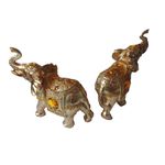 Casa si Gradina - Decoratiuni - Obiecte decorative - Accesorii decorative - Set 2 elefanti, Auriu, 20 cm, 150904C - Infinity.ro