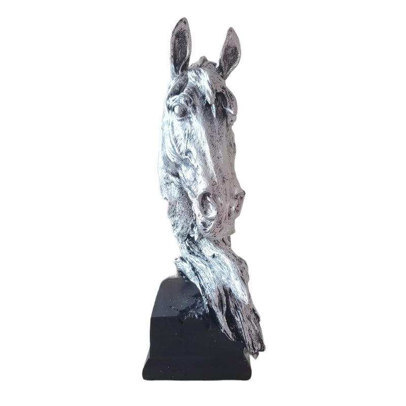 Casa si Gradina - Decoratiuni - Obiecte decorative - Accesorii decorative - Statueta decorativa, Cal, Argintiu, 41 cm, BL551L - Infinity.ro