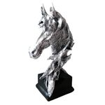 Casa si Gradina - Decoratiuni - Obiecte decorative - Accesorii decorative - Statueta decorativa, Cal, Argintiu, 41 cm, BL551L - Infinity.ro