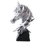 Casa si Gradina - Decoratiuni - Obiecte decorative - Accesorii decorative - Statueta decorativa, Cal, Argintiu, 41 cm, BL551L - Infinity.ro