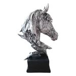 Casa si Gradina - Decoratiuni - Obiecte decorative - Accesorii decorative - Statueta decorativa, Cal, Argintiu, 41 cm, BL551L - Infinity.ro