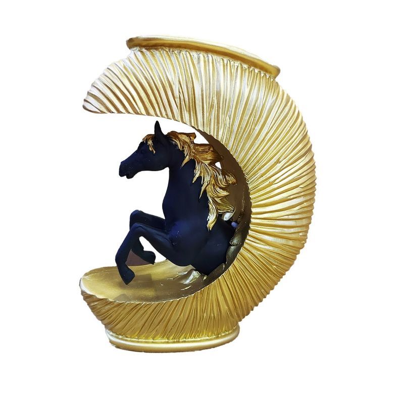 Casa si Gradina - Decoratiuni - Obiecte decorative - Accesorii decorative - Statueta decorativa Cal, Negru, 20 cm, 091407-3C - Infinity.ro