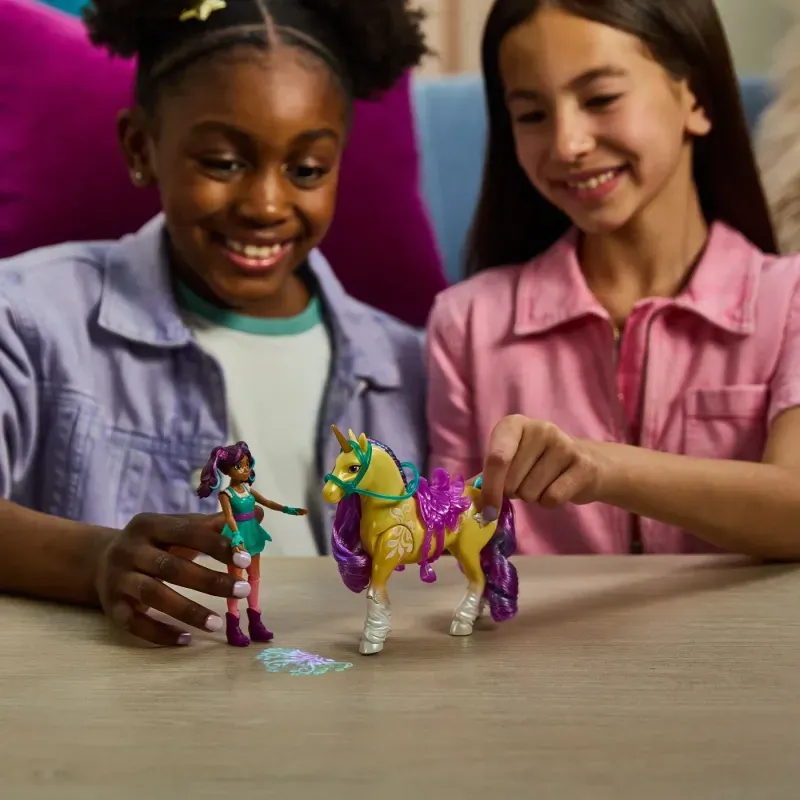 Jucarii, Copii si Bebe - Jucarii si jocuri - Papusi si accesorii - Papusi - Unicorn Academy Set Papusa Ava Si Unicornul Leaf Planta Magica - Infinity.ro