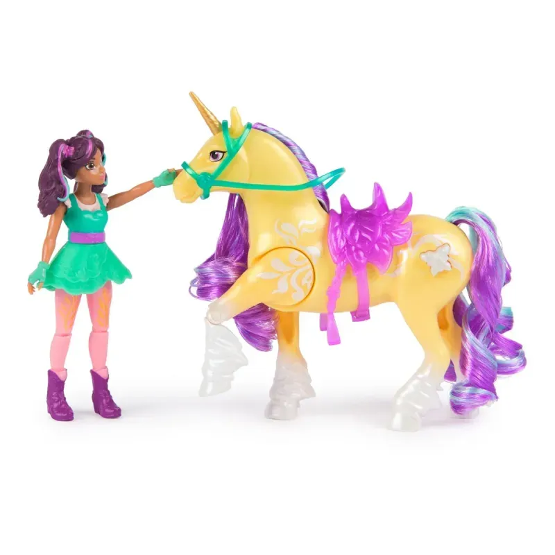 Jucarii, Copii si Bebe - Jucarii si jocuri - Papusi si accesorii - Papusi - Unicorn Academy Set Papusa Ava Si Unicornul Leaf Planta Magica - Infinity.ro