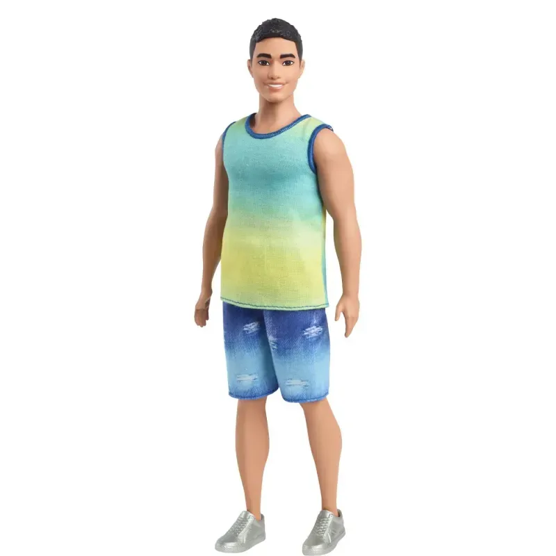 Jucarii, Copii si Bebe - Jucarii si jocuri - Papusi si accesorii - Papusi - Barbie Papusa Baiat Fashionistas Brunet Cu Maiou Ombre Si Pantaloni Scurti De Blugi - Infinity.ro
