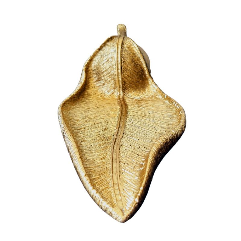 Casa si Gradina - Bucatarie si vesela - Vesela si tacamuri - Platouri de bucatarie - Platou Frunza, Auriu, 28 cm, DVCM07AU - Infinity.ro