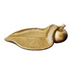 Casa si Gradina - Bucatarie si vesela - Vesela si tacamuri - Platouri de bucatarie - Platou Frunza, Auriu, 28 cm, DVCM07AU - Infinity.ro