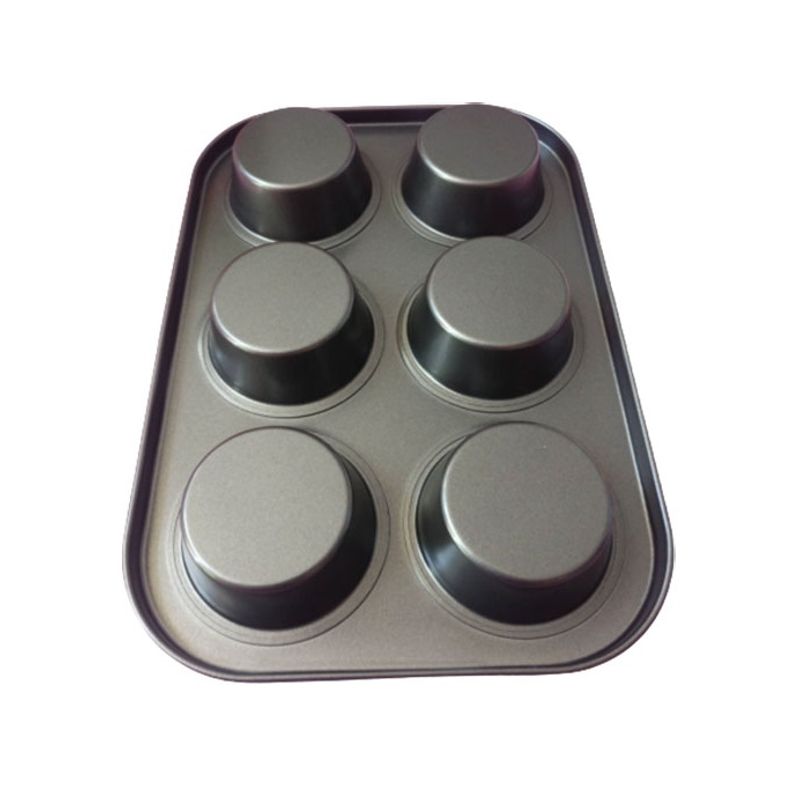 Casa si Gradina - Bucatarie si vesela - Vase pentru gatit - Tavi copt - Tava De Copt 6 Briose, 6  Cupe din silicon, 70COF - Infinity.ro