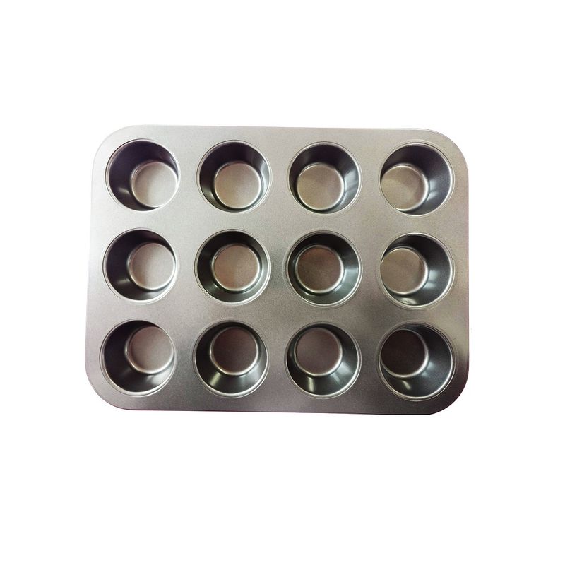 Casa si Gradina - Bucatarie si vesela - Vase pentru gatit - Tavi copt - Tava De Copt 12 Briose, 12 Cupe din silicon, BV 55COF - Infinity.ro