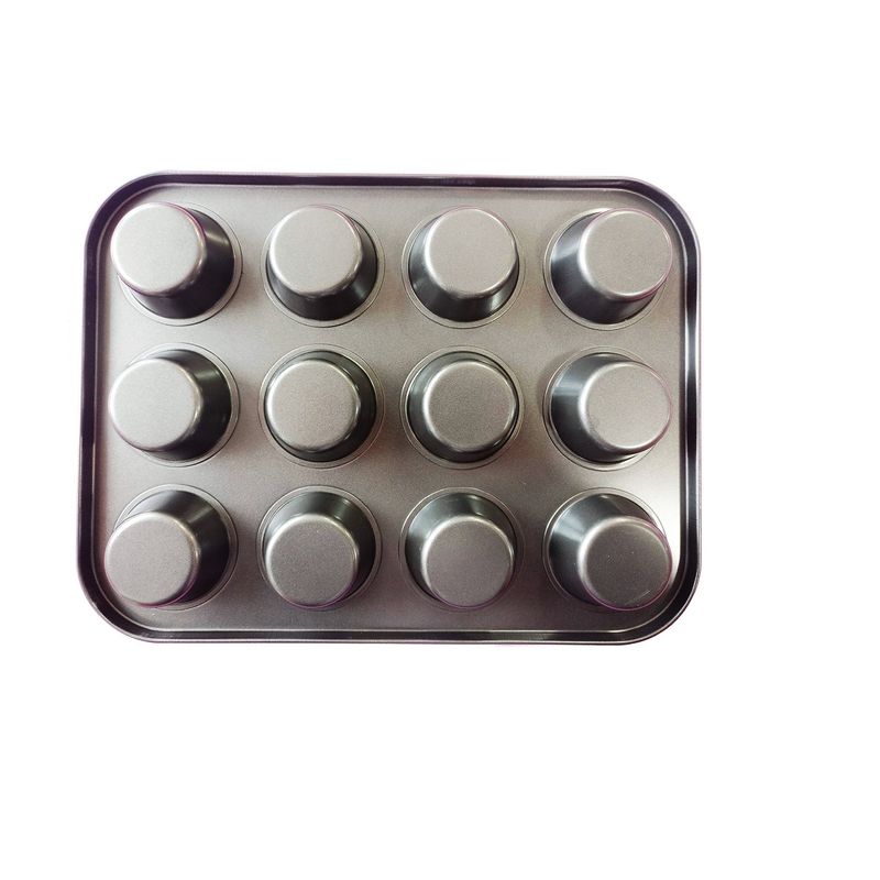 Casa si Gradina - Bucatarie si vesela - Vase pentru gatit - Tavi copt - Tava De Copt 12 Briose, 12 Cupe din silicon, BV 55COF - Infinity.ro