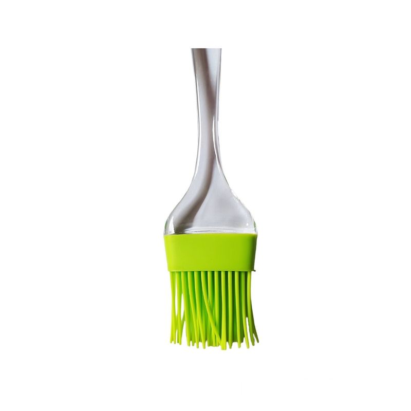 Casa si Gradina - Bucatarie si vesela - Ustensile bucatarie - Polonice, linguri si clesti de bucatarie - Pensula de uns din silicon, Verde, 22 cm, 298COF-2 - Infinity.ro
