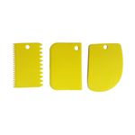 Casa si Gradina - Bucatarie si vesela - Ustensile bucatarie - Polonice, linguri si clesti de bucatarie - Set 3 Spatule flexibile pentru Ornare torturi, Galben, 11 cm, 323COF-3 - Infinity.ro