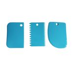 Casa si Gradina - Bucatarie si vesela - Ustensile bucatarie - Polonice, linguri si clesti de bucatarie - Set 3 Spatule flexibile pentru Ornare torturi, Albastru, 11 cm, 323COF-1 - Infinity.ro