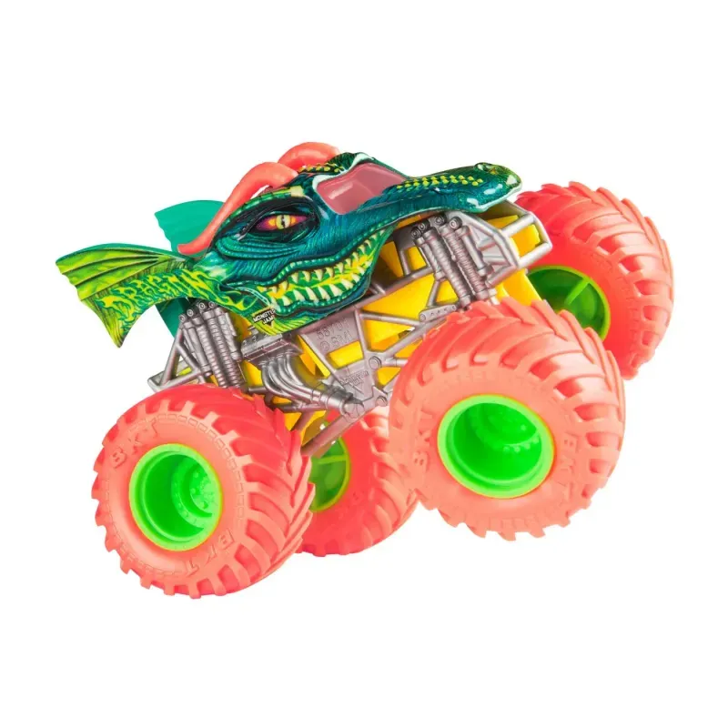 Jucarii, Copii si Bebe - Jucarii si jocuri - Vehicule si jucarii cu telecomanda - Masinute - Monster Jam Masinuta Metalica Dragon Scara 1 La 64 - Infinity.ro