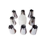 Casa si Gradina - Bucatarie si vesela - Ustensile bucatarie - Ustensile ornare prajituri - Set 8 duiuri ornat din inox cu adaptor inclus, 4.5 cm, Rose, 363COF - Infinity.ro