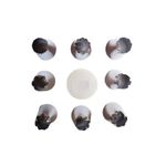 Casa si Gradina - Bucatarie si vesela - Ustensile bucatarie - Ustensile ornare prajituri - Set 8 duiuri ornat din inox cu adaptor inclus, 4.5 cm, Rose, 363COF - Infinity.ro