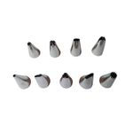 Casa si Gradina - Bucatarie si vesela - Ustensile bucatarie - Ustensile ornare prajituri - Set 9 duiuri ornat din inox, 3x1.8 cm, 443COF - Infinity.ro