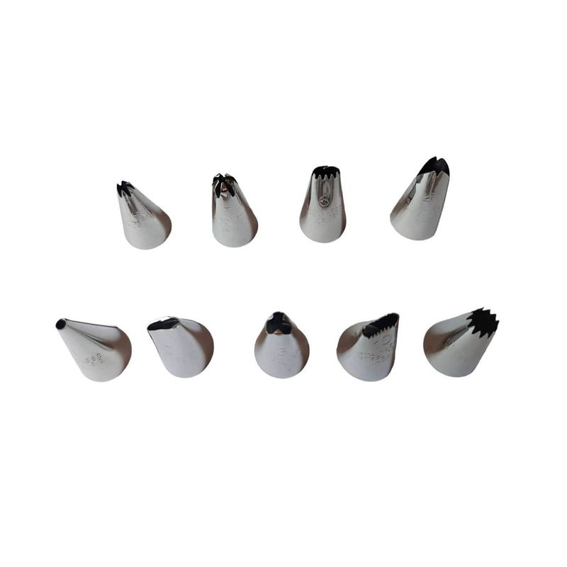 Casa si Gradina - Bucatarie si vesela - Ustensile bucatarie - Ustensile ornare prajituri - Set 9 duiuri ornat din inox, 3x1.8 cm, 443COF - Infinity.ro