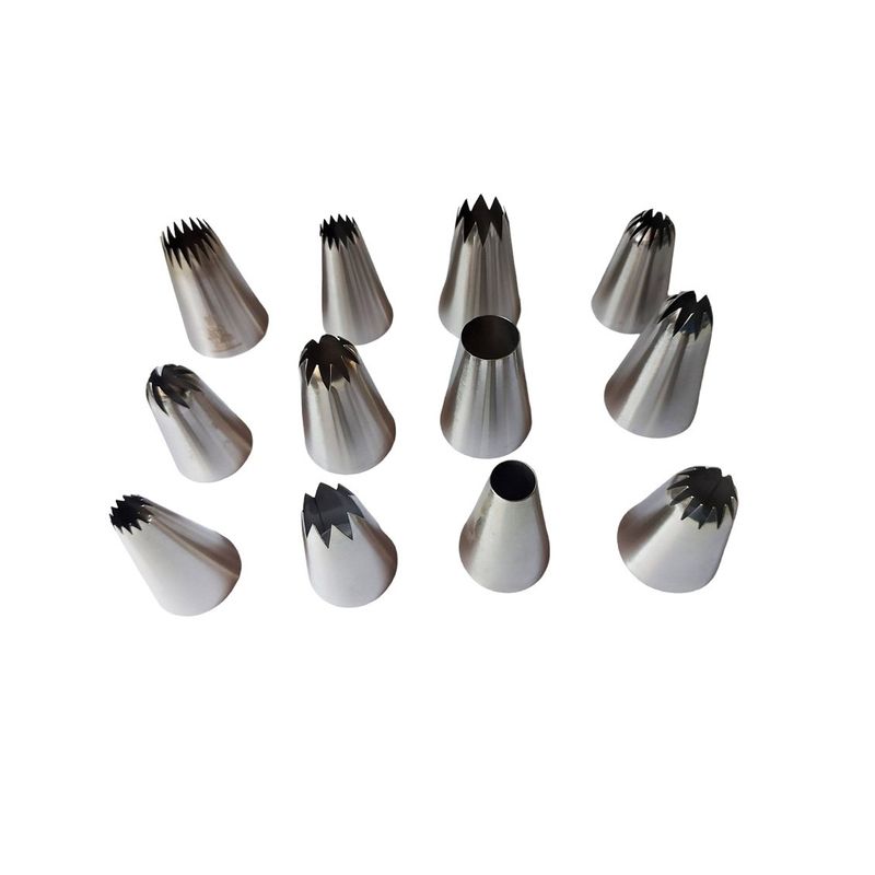 Casa si Gradina - Bucatarie si vesela - Ustensile bucatarie - Ustensile ornare prajituri - Set 12 duiuri ornat din inox, 5 cm, 362COF - Infinity.ro