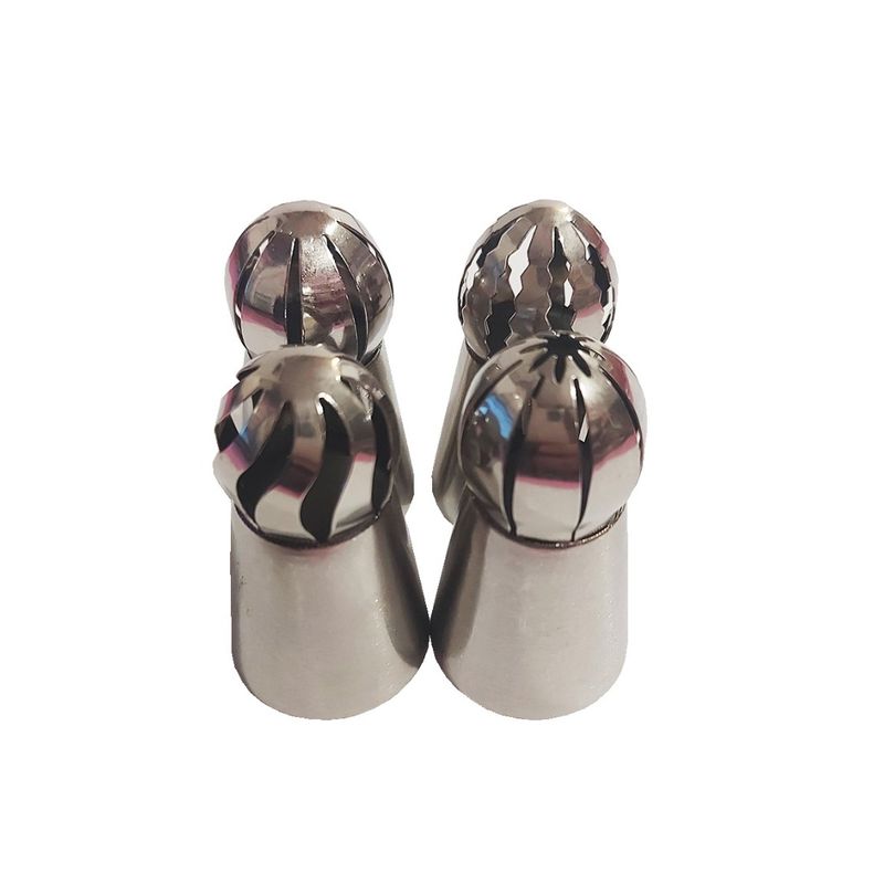 Casa si Gradina - Bucatarie si vesela - Ustensile bucatarie - Ustensile ornare prajituri - Set 4 duiuri ornat din inox, Russia, 5.5 cm, 136COF - Infinity.ro