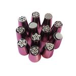 Casa si Gradina - Bucatarie si vesela - Ustensile bucatarie - Ustensile ornare prajituri - Set 12 duiuri ornat din inox, Rose, 58COF - Infinity.ro