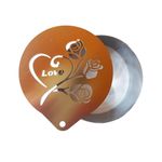Casa si Gradina - Bucatarie si vesela - Ustensile bucatarie - Forme prajituri - Forma pentru prajituri, Rotund cu sablon de ornat, Trandairi cu text Love, 7.5 cm, 416COF - Infinity.ro