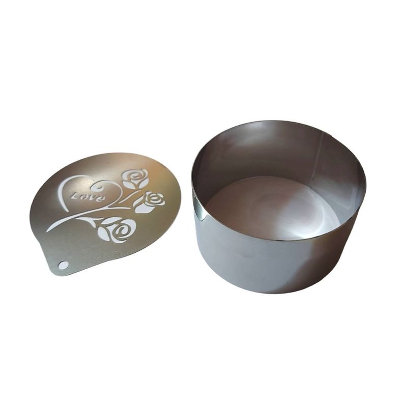 Casa si Gradina - Bucatarie si vesela - Ustensile bucatarie - Forme prajituri - Forma pentru prajituri, Rotund cu sablon de ornat, Trandairi cu text Love, 7.5 cm, 416COF - Infinity.ro