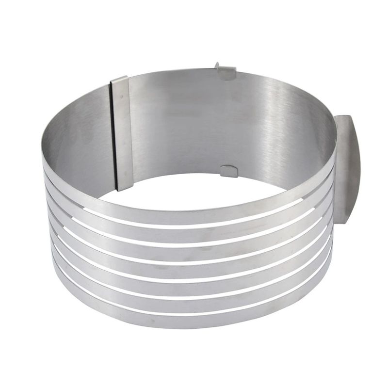 Casa si Gradina - Bucatarie si vesela - Ustensile bucatarie - Forme prajituri - Inel feliator blat de tort ajustabil 8 cm, 24-30 cm, otel inoxidabil, 146COF - Infinity.ro