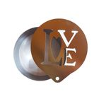 Casa si Gradina - Bucatarie si vesela - Ustensile bucatarie - Forme prajituri - Forma pentru prajituri, Rotund cu sablon de ornat, Text Love, 7.5 cm, 415COF - Infinity.ro