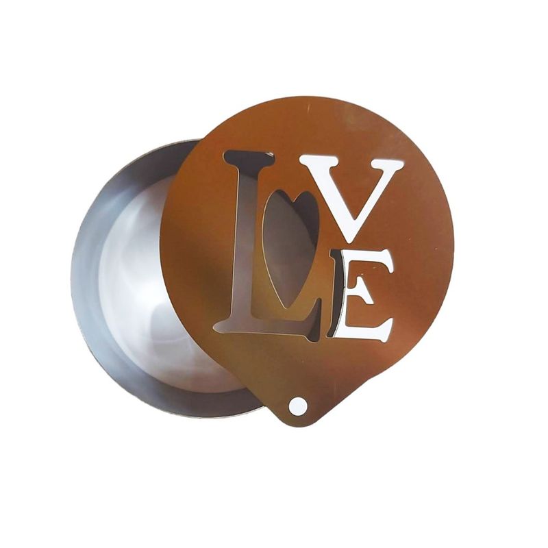 Casa si Gradina - Bucatarie si vesela - Ustensile bucatarie - Forme prajituri - Forma pentru prajituri, Rotund cu sablon de ornat, Text Love, 7.5 cm, 415COF - Infinity.ro