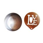 Casa si Gradina - Bucatarie si vesela - Ustensile bucatarie - Forme prajituri - Forma pentru prajituri, Rotund cu sablon de ornat, Text Love, 7.5 cm, 415COF - Infinity.ro