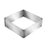 Casa si Gradina - Bucatarie si vesela - Ustensile bucatarie - Forme prajituri - Forma pentru torturi, Dreptunghiular reglabil 15-28 cm, otel inoxidabil, 144COF - Infinity.ro