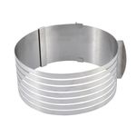 Casa si Gradina - Bucatarie si vesela - Ustensile bucatarie - Forme prajituri - Inel feliator blat de tort ajustabil 8 cm, 16-20 cm, otel inoxidabil, 145COF - Infinity.ro