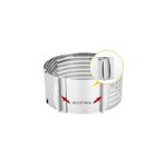 Casa si Gradina - Bucatarie si vesela - Ustensile bucatarie - Forme prajituri - Inel feliator blat de tort ajustabil 8 cm, 16-20 cm, otel inoxidabil, 145COF - Infinity.ro