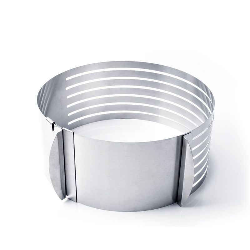 Casa si Gradina - Bucatarie si vesela - Ustensile bucatarie - Forme prajituri - Inel feliator blat de tort ajustabil 8 cm, 16-20 cm, otel inoxidabil, 145COF - Infinity.ro