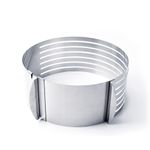 Casa si Gradina - Bucatarie si vesela - Ustensile bucatarie - Forme prajituri - Inel feliator blat de tort ajustabil 8 cm, 16-20 cm, otel inoxidabil, 145COF - Infinity.ro