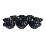 Casa si Gradina - Bucatarie si vesela - Ustensile bucatarie - Forme prajituri - Forma pentru mini Savarine, Set 10 cavitati, Negru, 7.5 cm, 401COF - Infinity.ro