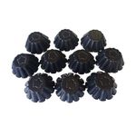 Casa si Gradina - Bucatarie si vesela - Ustensile bucatarie - Forme prajituri - Forma pentru mini Savarine, Set 10 cavitati, Negru, 7.5 cm, 401COF - Infinity.ro