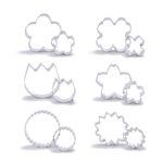 Casa si Gradina - Bucatarie si vesela - Ustensile bucatarie - Forme prajituri - Set 12 forme decupatoare, pentru biscuiti, 5.5 cm, 381COF - Infinity.ro