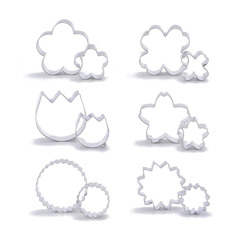 Casa si Gradina - Bucatarie si vesela - Ustensile bucatarie - Forme prajituri - Set 12 forme decupatoare, pentru biscuiti, 5.5 cm, 381COF - Infinity.ro