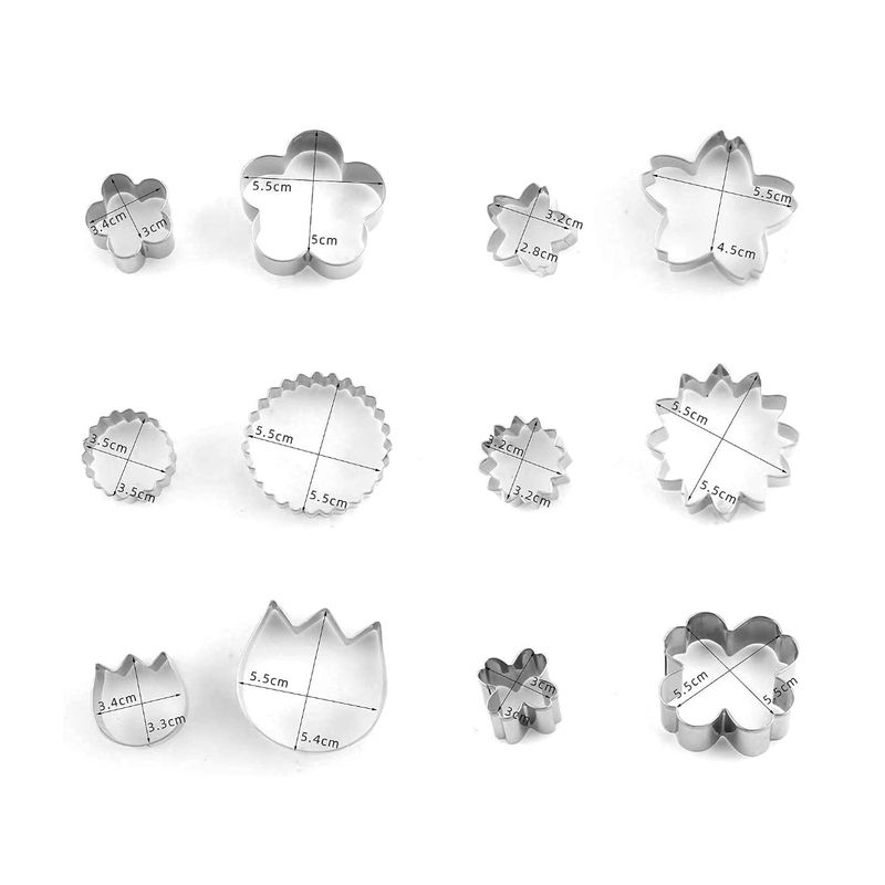 Casa si Gradina - Bucatarie si vesela - Ustensile bucatarie - Forme prajituri - Set 12 forme decupatoare, pentru biscuiti, 5.5 cm, 381COF - Infinity.ro