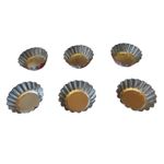 Casa si Gradina - Bucatarie si vesela - Ustensile bucatarie - Forme prajituri - Forma pentru mini Tarte, Set 6 cavitati, Roz, 6.5 cm, 387COF - Infinity.ro