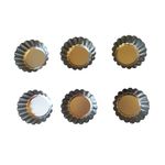 Casa si Gradina - Bucatarie si vesela - Ustensile bucatarie - Forme prajituri - Forma pentru mini Tarte, Set 6 cavitati, Roz, 6.5 cm, 387COF - Infinity.ro