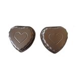 Casa si Gradina - Bucatarie si vesela - Ustensile bucatarie - Forme prajituri - Forma pentru Tarte, Set 2 forme, Inima, Maro, 10 cm, 403COF - Infinity.ro