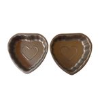 Casa si Gradina - Bucatarie si vesela - Ustensile bucatarie - Forme prajituri - Forma pentru Tarte, Set 2 forme, Inima, Maro, 10 cm, 403COF - Infinity.ro