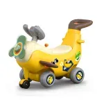 Jucarii, Copii si Bebe - Jucarii si jocuri - Jucarii bebelusi - Jucarii interactive bebelusi - Avion Interactiv 4 In 1 Ride On Si Maner De Impingere Banana - Infinity.ro
