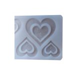 Casa si Gradina - Bucatarie si vesela - Ustensile bucatarie - Forme prajituri - Forma silicon pentru decoarea torturilor, Matrita Inimioare, Alb, 21cm, 314COF - Infinity.ro