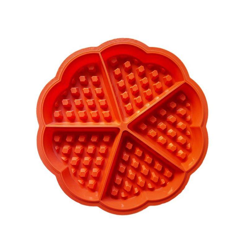 Casa si Gradina - Bucatarie si vesela - Ustensile bucatarie - Forme prajituri - Forma silicon 5 cavitati triunghi, Pentru Grofe, Rosu, 21 cm, 251COF - Infinity.ro