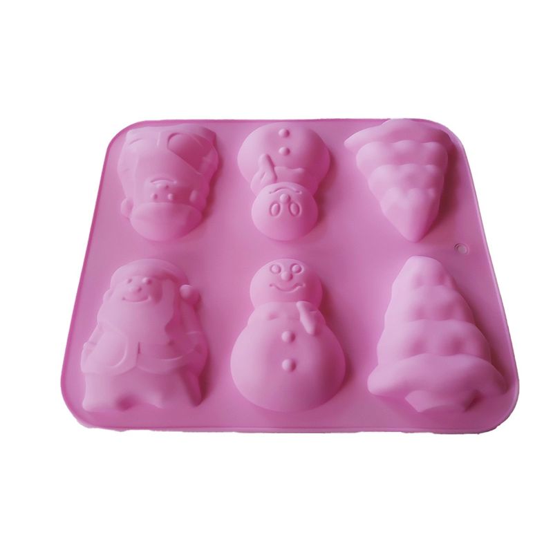 Casa si Gradina - Bucatarie si vesela - Ustensile bucatarie - Forme prajituri - Forma silicon 6 cavitati, Turta dulce, Prajituri, Briose, Roz, 29 cm, 272COF - Infinity.ro
